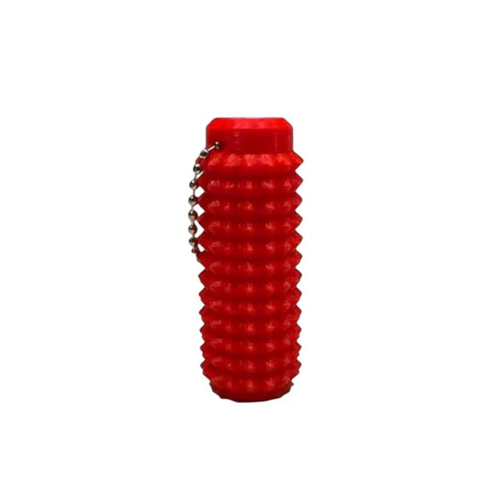 Adult holding a Calming Sensory Spike Keychain, a sensory tool for stress management