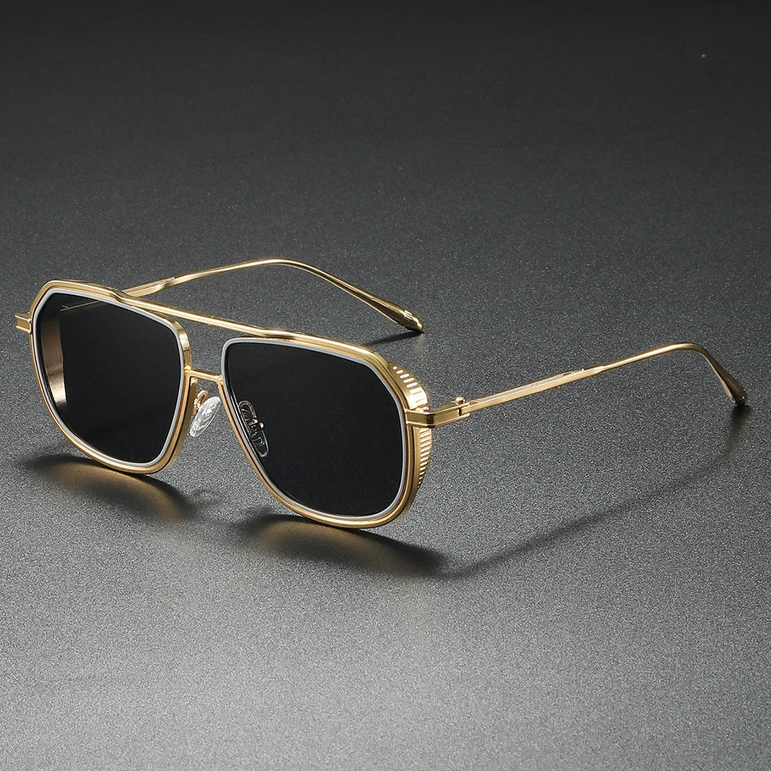 Lightweight sport sunglasses with unique geometric shape, providing essential UV protection