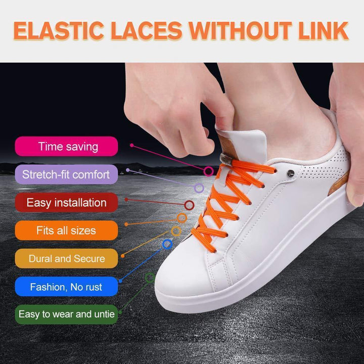 Pair of blue no-tie magnetic shoelaces, perfect shoe accessories for active lifestyles