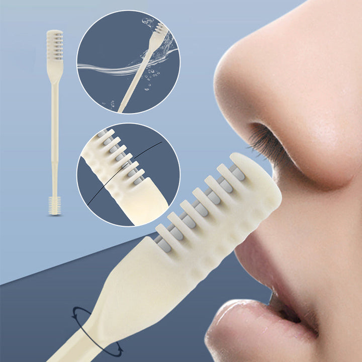 Unisex painless manual nose hair trimmer, close-up, stainless steel, personal grooming tool