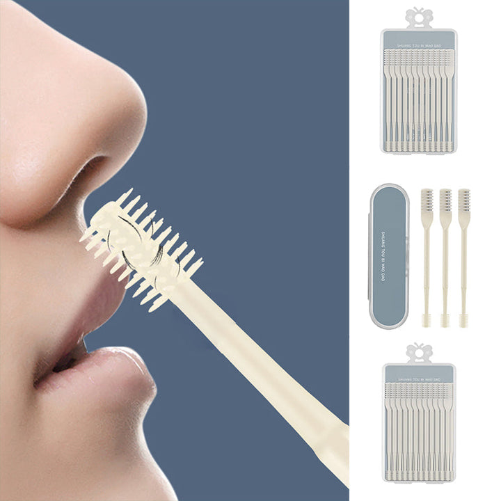 Painless nose hair trimmer, manual, unisex, sleek design, efficient grooming