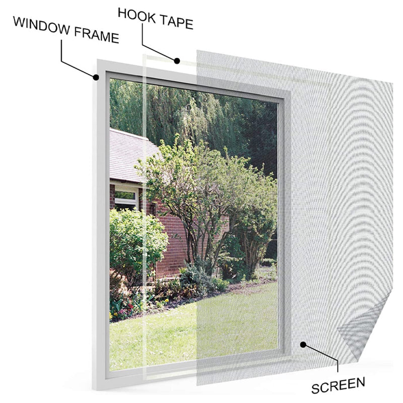 Child-safe unisex anti-mosquito window screen, a breathable mesh keeping pests out of home