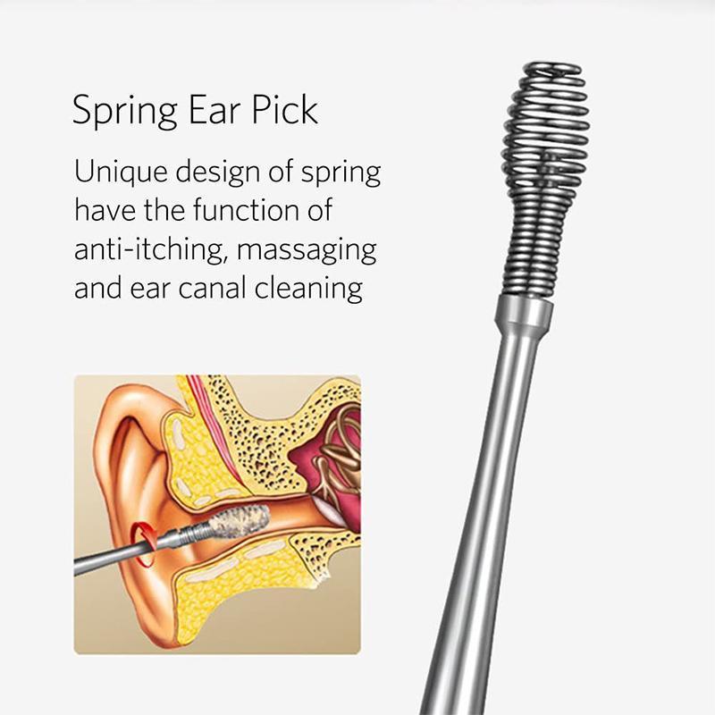 Variety of stainless steel ear cleaners for effective earwax removal and health