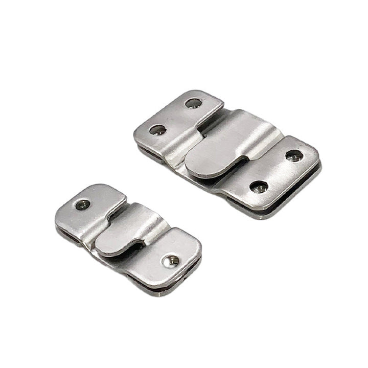 Modern stainless steel flush mount z clip for secure and minimalist hanging solutions