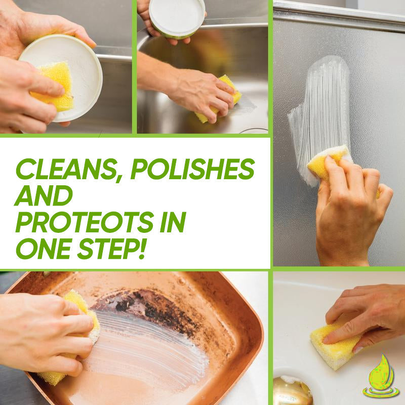 Packaging of the Universal All-Natural Cleaning Stone, highlighting natural ingredients