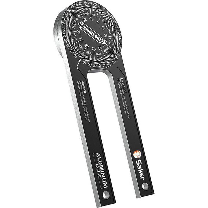 Precision angle finder & protractor tool for accurate miter saw adjustments in DIY & construction