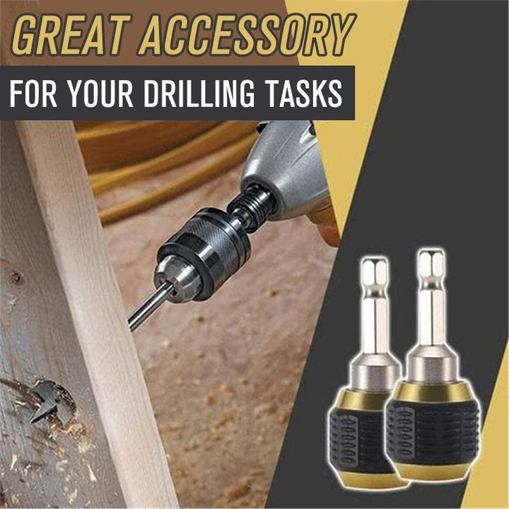 Close-up of Quick Change Drill Bit Adapter, essential screwdriver bit tool accessory