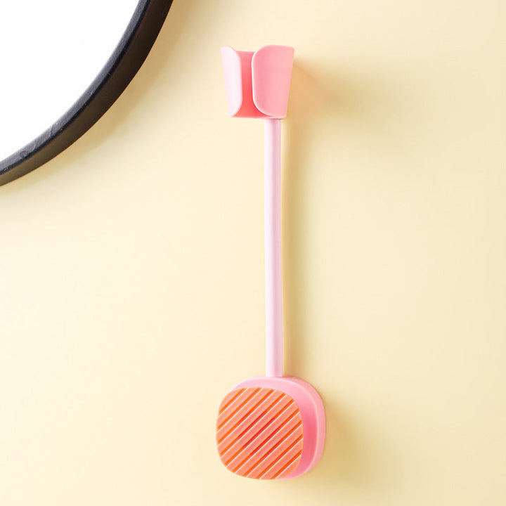 Innovative wall mounted hair dryer holder, prevents clutter, enhances bathroom functionality