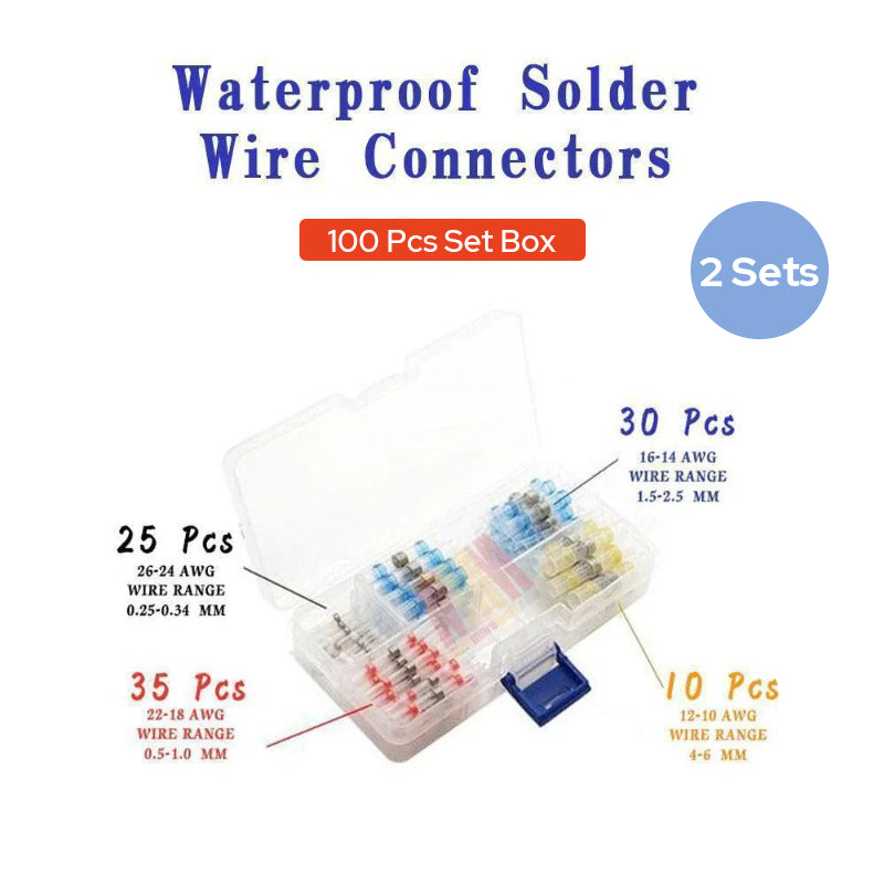 Set of electrical solder seal connectors for professional and DIY wiring projects