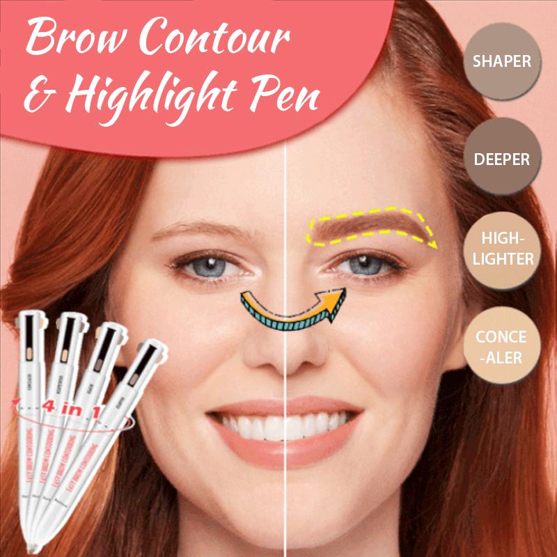 Hand holding the long-lasting 4-in-1 brow pen, demonstrating its versatile tips