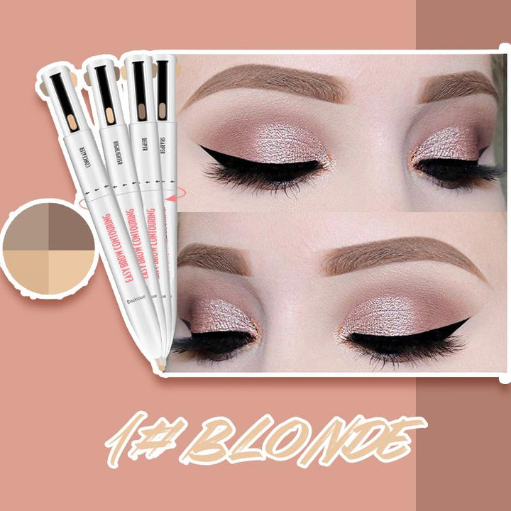 Travel-friendly 4-in-1 eyebrow contour & highlight pen for on-the-go beauty