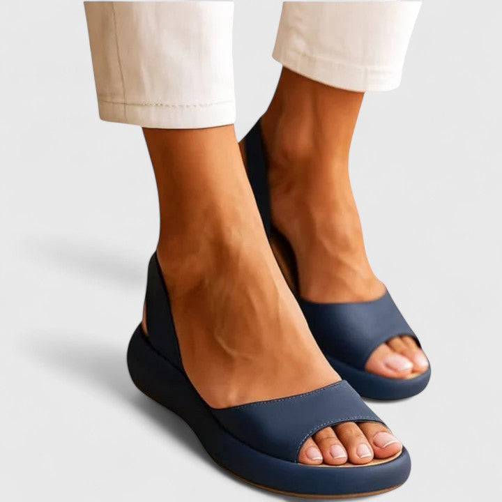 Summer women's sandals: easy-wear slip-ons with arch support & shock-absorbing cushion.