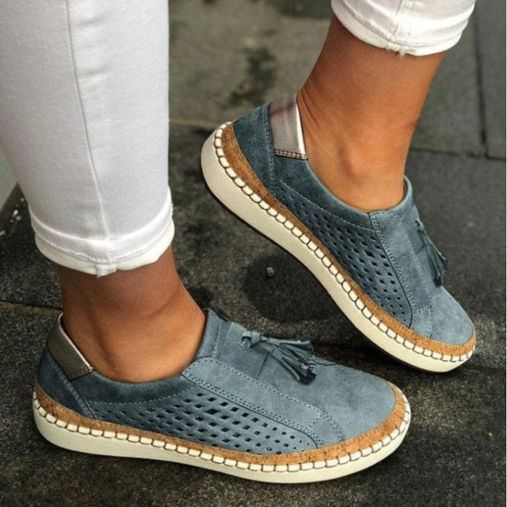 Women's casual walking & travel shoes. Orthopedic slip-ons provide arch support & breathable, all-day comfort.