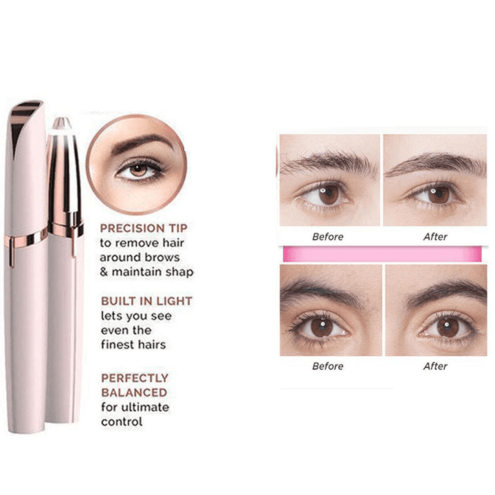 Rechargeable eyebrow epilator, a sleek beauty tool for painless hair removal