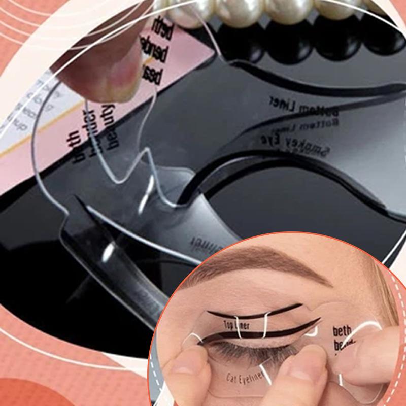 Eyeliner stencil kit: Two versatile stencils for different eyeliner trends and cosmetic art