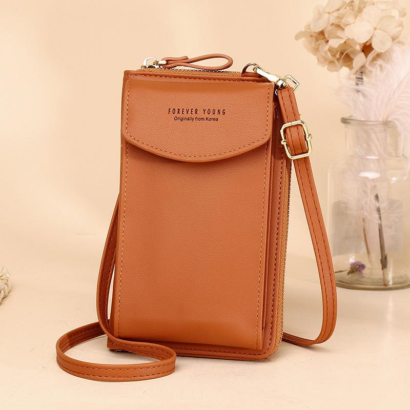 Interior view of the women's phonebag wallet, highlighting its spacious phone compartment