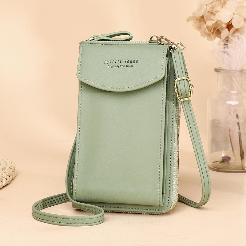 Adjustable strap detail on the women's crossbody pouch wallet, ensuring a comfortable fit