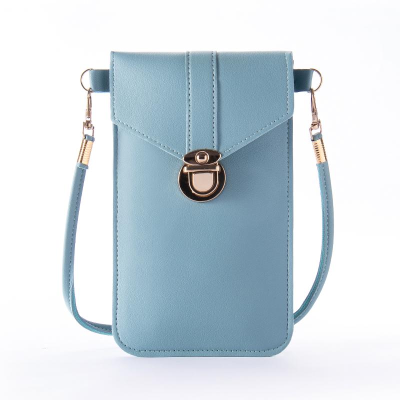 Gift-ready women's touchscreen crossbody phone bag, presented in stylish packaging