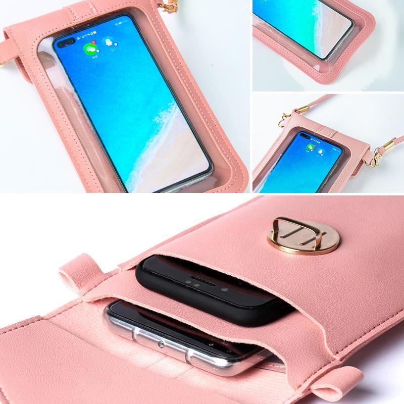 Women's travel-friendly touchscreen crossbody phone bag with secure compartments